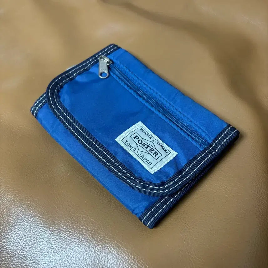[BUNJANG] PORTER Stitch Nylon Wallet Blue / PORTER 포터 스티치 나일론 월렛 지갑 블루
