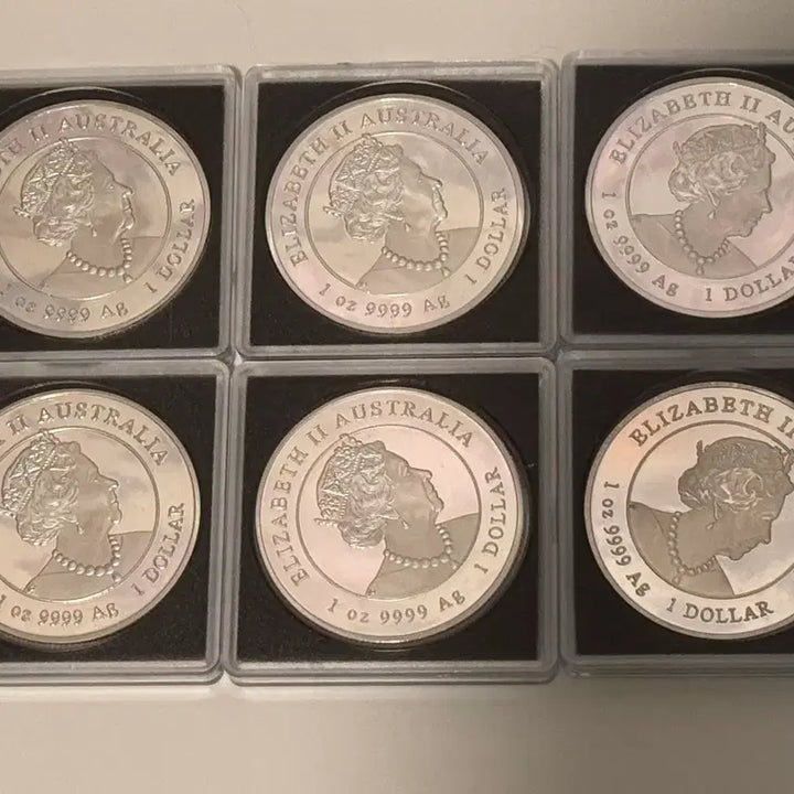 [BUNJANG] Australia Zodiac Series Color Coins Set (6 Coins) - Queen Elizabeth II $1 / 호주 십이지신 컬러 주화 6종 세트 - 엘리자베스 2세 여왕 1달러