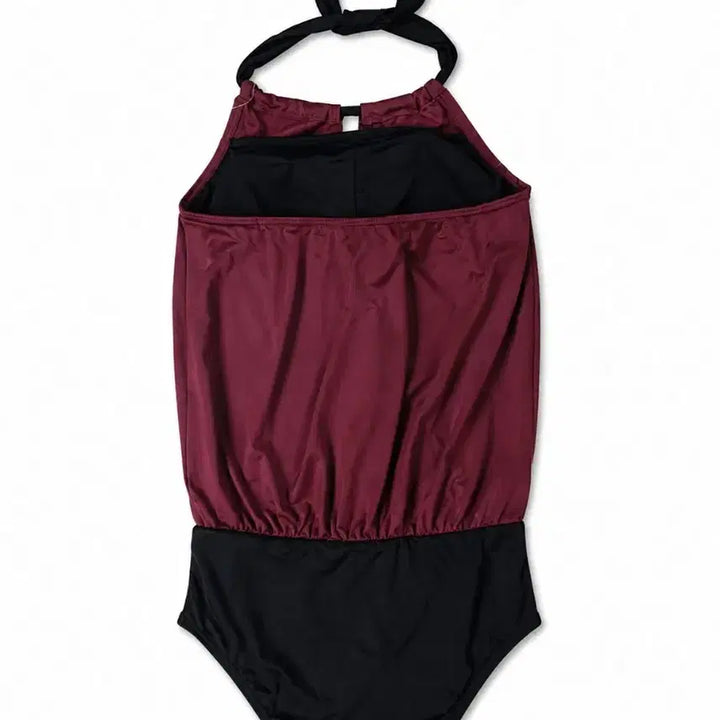 [BUNJANG] ELLE Wine Holder Neck Bolero Cover-Up One-Piece Swimsuit (M) / (택달린새상품)엘르 ELLE 복부커버 홀더넥 커버업 원피스수영복M