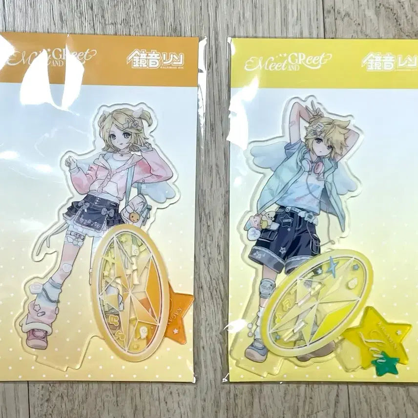 [BUNJANG] Kagamine Rin Len Withmu Meet &amp; Greet Popup Acrylic Stand (Bundle Set, Sealed) / 미개봉/일괄)위드뮤 밋앤그릿 팝업 카가미네 린렌 아크릴 스탠드