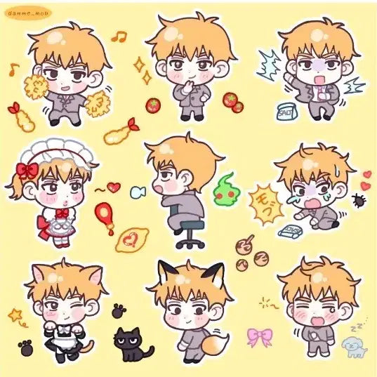 [BUNJANG] Mob Psycho 100 Reigen Artist Fan-made Sticker / 모브사이코 모담님 비공굿 레이겐 판 스티커
