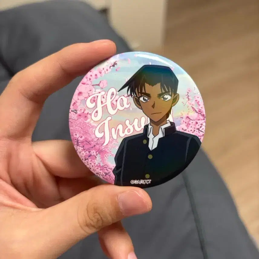[BUNJANG] Detective Conan Heiji Hattori Cherry Blossom Hologram Can Badge / 명탐정 코난 하인성 핫토리 헤이지 캔뱃지