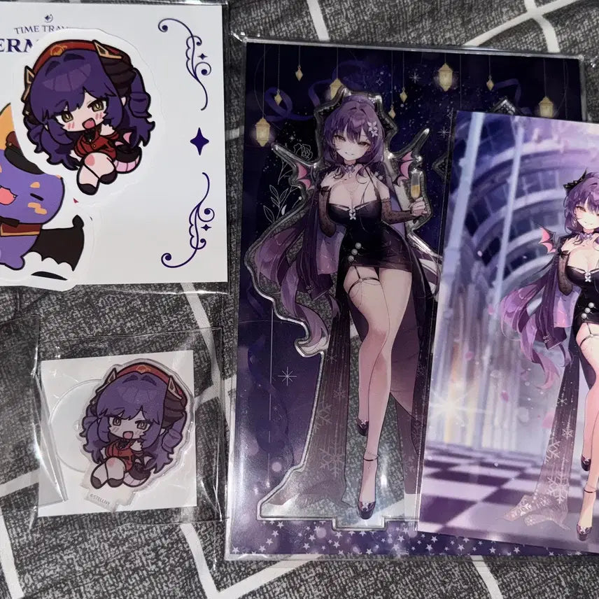 [BUNJANG] Stellive Huyya Acrylic Stand, Mini Acrylic, Sticker Pack, Eraser / 스텔라이브 후야 굿즈