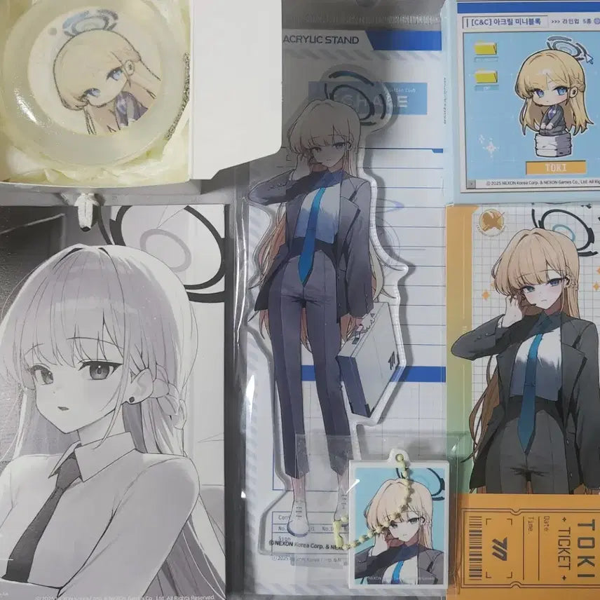 [BUNJANG] Blue Archive Animate Toki Acrylic Stand &amp; Keychain Set / 블루아카이브 애니메이트 토키 아크릴스탠드,키링 등등