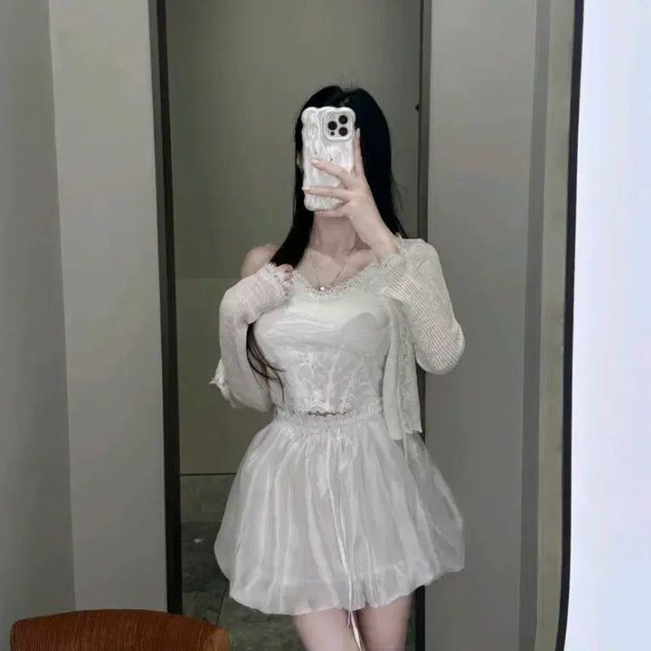 [BUNJANG] Imported Clothing Summer Sleeveless Cardigan Set / 수입의류 여름나시가디건세트  제이쁨데이트룩 마지막최종가격