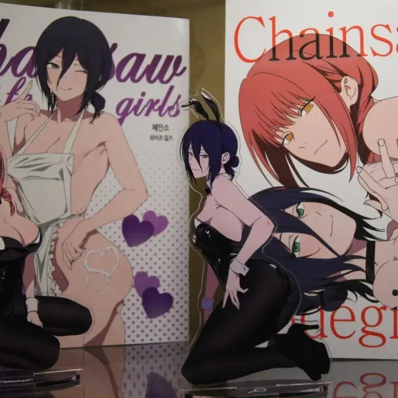 [BUNJANG] Chainsaw Man Fan-Made Acrylic Stands &amp; Illustration Books (Reze, Makima) / 체인소맨 비공굿 레제, 마키마