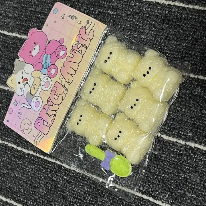 [BUNJANG] Handmade "Mallyi" Squeeze Toy Set - 6 Bear Characters (Sealed) / 미개봉 새상품 곰돌이 6마리 말랑이 키덜트 수제말랑이