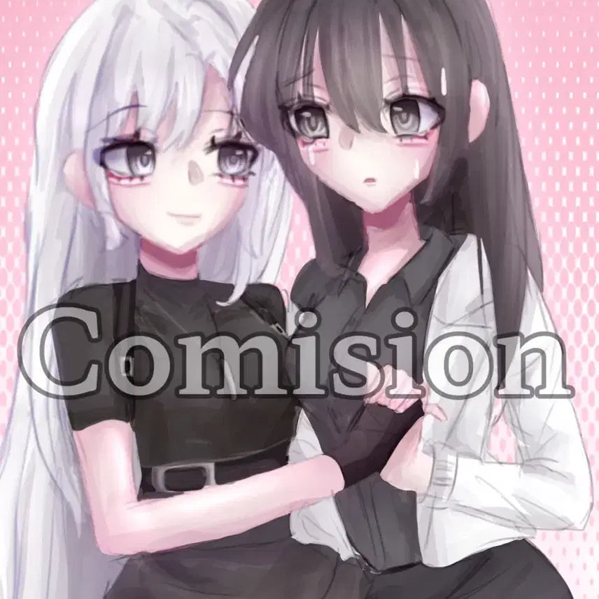 [BUNJANG] Custom Character Illustration Service - Geine Style / [2인 0.25] 미소녀 지뢰계 그림 커미션 페어 드림 중퀄