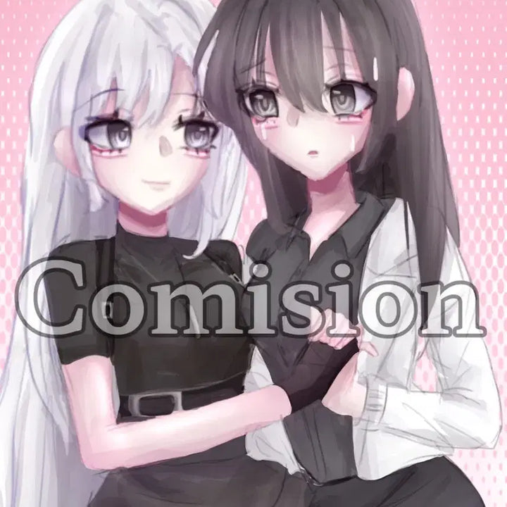 [BUNJANG] Custom Character Illustration Service - Geine Style / [2인 0.25] 미소녀 지뢰계 그림 커미션 페어 드림 중퀄