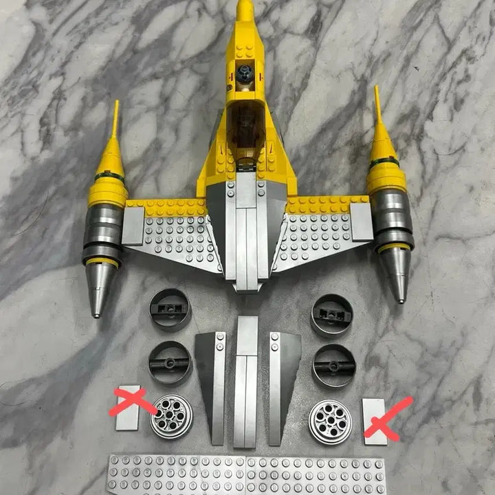 [BUNJANG] LEGO Star Wars Naboo Starfighter Custom Painted Brick Set (for 75092, 75442) / 광복절 연휴 도색 예정) 레고 스타워즈 나부 스타파이터 도색 브릭세트(75092,75442