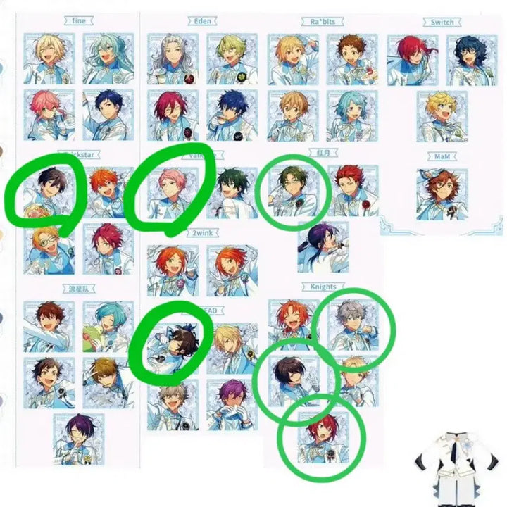 [BUNJANG] Ensemble Stars! Split Set (Trading Pins) / 중스타 앙스타 공구 리츠 세나 이즈미 레오 미카 쥰 히요리 에이치 카오루