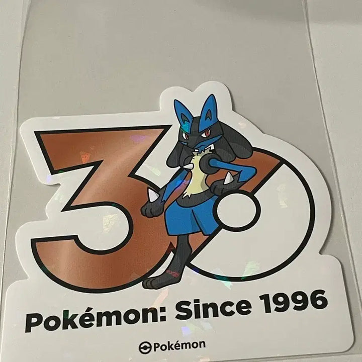 [BUNJANG] Lucario 30th Anniversary Sticker / 포켓몬 루카리오 30주년 스티커