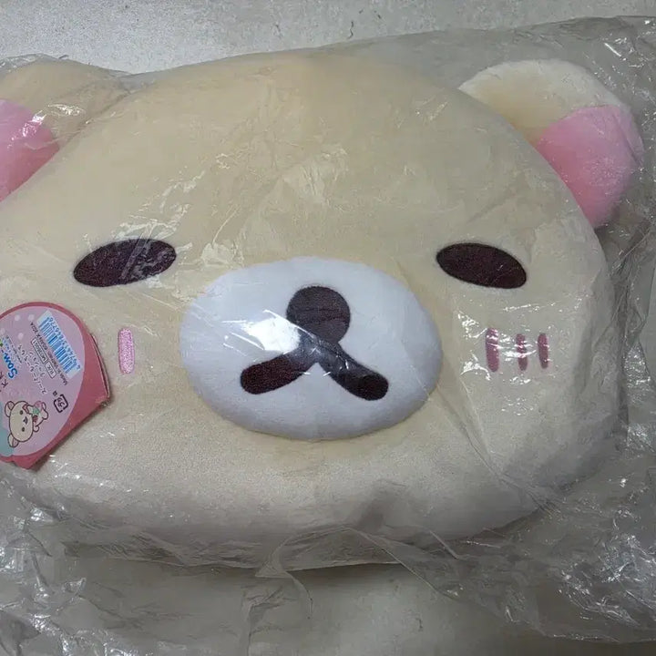 [BUNJANG] San-X Korilakkuma Ichigo Face Cushion Plush Doll / 산엑스 코리락쿠마 딸기하루 이치고 얼굴 양면쿠션 봉제인형