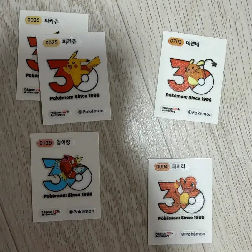 [BUNJANG] Pokemon 30th Anniversary Stickers / 포켓몬 30주년 띠부씰 판매