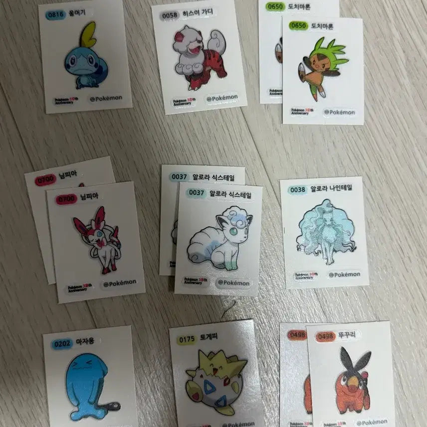 [BUNJANG] Pokemon 30th Anniversary Stickers / 포켓몬 30주년 띠부씰 판매