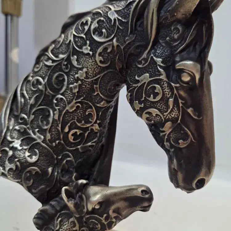 [BUNJANG] Brass Twin Horse Statue 23cm / 황동 쌍마 브론즈 높이23cm 무게1.8kg 할인중