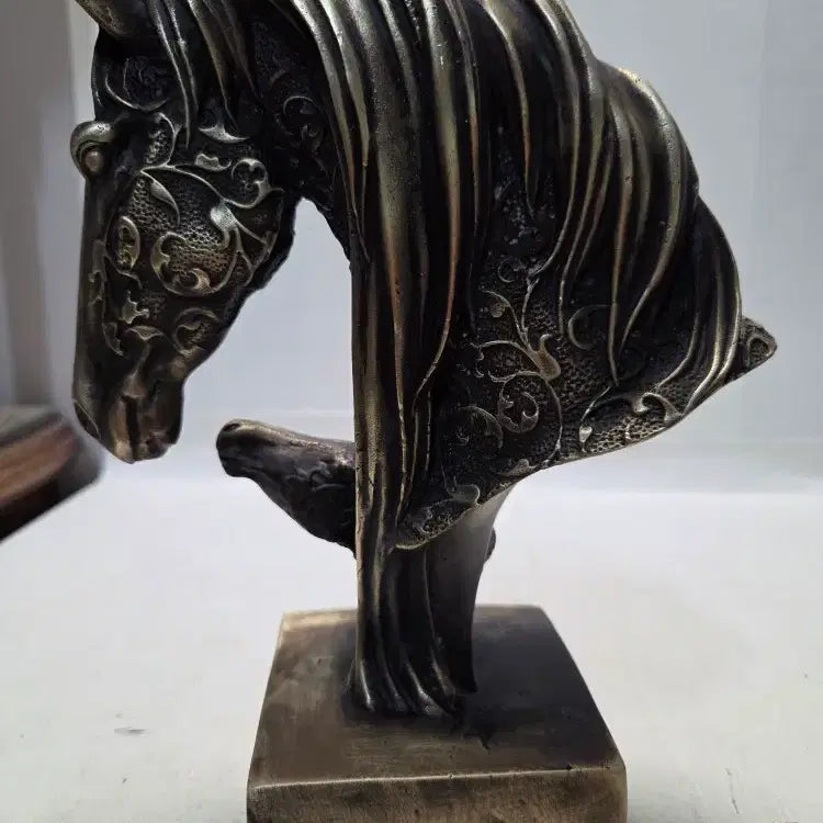 [BUNJANG] Brass Twin Horse Statue 23cm / 황동 쌍마 브론즈 높이23cm 무게1.8kg 할인중