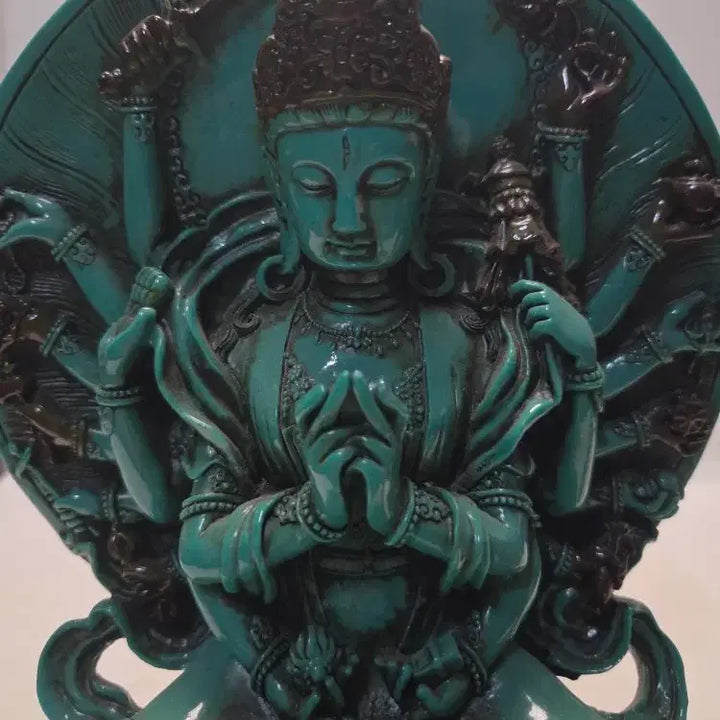[BUNJANG] Celadon Porcelain Statue of Guanyin / 청자사 천수관세음 불상 높이22cm무게2.6kg 한시할인