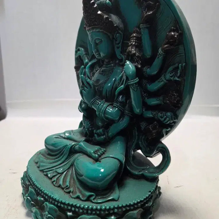 [BUNJANG] Celadon Porcelain Statue of Guanyin / 청자사 천수관세음 불상 높이22cm무게2.6kg 한시할인