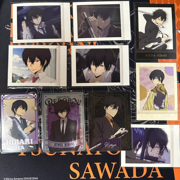 [BUNJANG] Katekyo Hitman Reborn! Hibari Kyoya Paper Merchandise Bundle Set / 가히리 히바리 파샤 스냅마이드 클리어 메탈 스티커 일괄