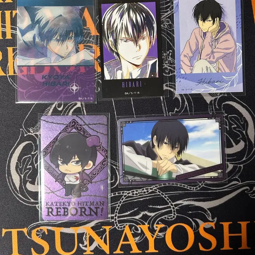 [BUNJANG] Katekyo Hitman Reborn! Hibari Kyoya Paper Merchandise Bundle Set / 가히리 히바리 파샤 스냅마이드 클리어 메탈 스티커 일괄