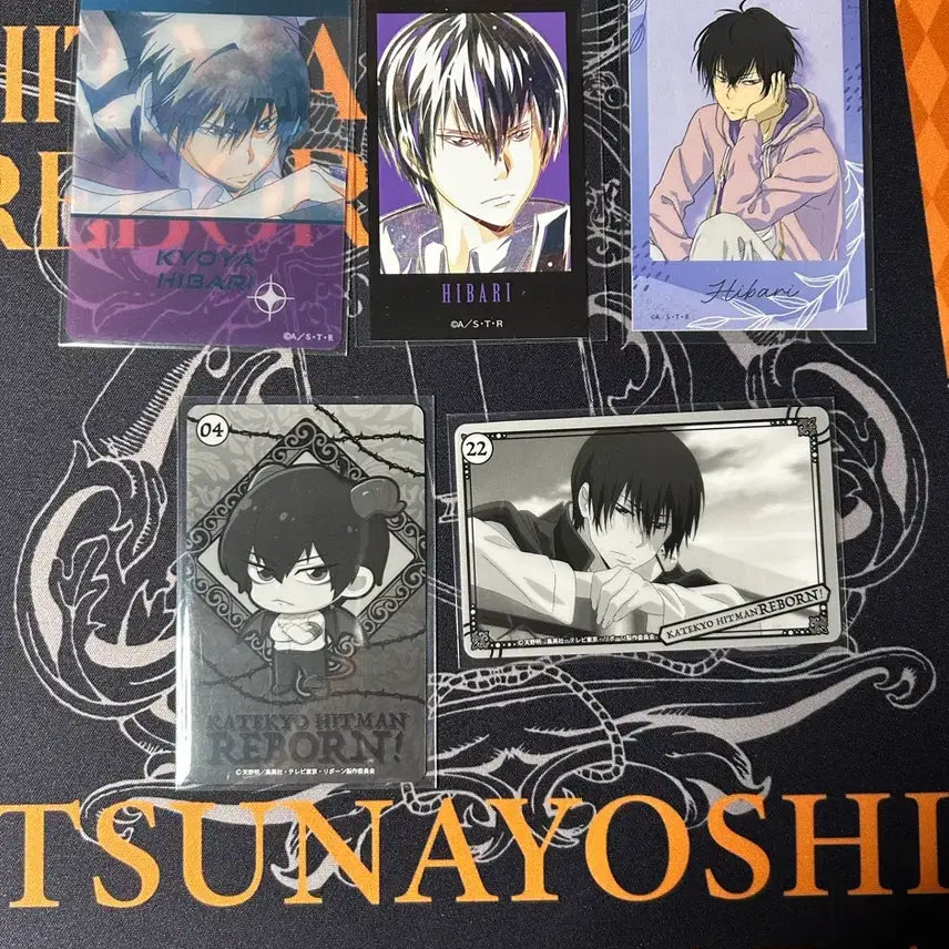 [BUNJANG] Katekyo Hitman Reborn! Hibari Kyoya Paper Merchandise Bundle Set / 가히리 히바리 파샤 스냅마이드 클리어 메탈 스티커 일괄