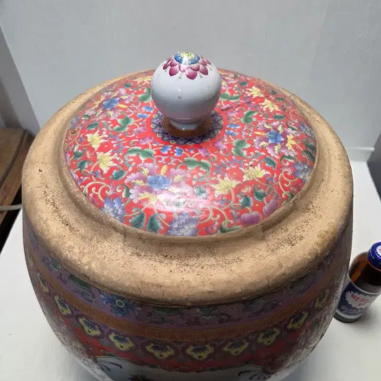 [BUNJANG] Large Ceramic Jar for Pu-erh Tea (35cm Height, 5.5kg) / 보이차 산차 내장 대형 도자기 단지 높이35cm무게5.5kg 대폭할인