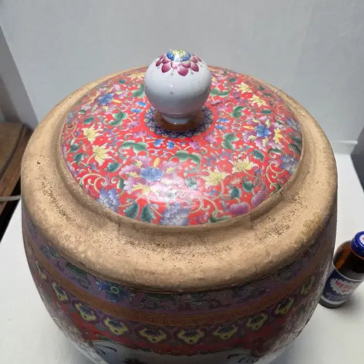 [BUNJANG] Large Ceramic Jar for Pu-erh Tea (35cm Height, 5.5kg) / 보이차 산차 내장 대형 도자기 단지 높이35cm무게5.5kg 대폭할인