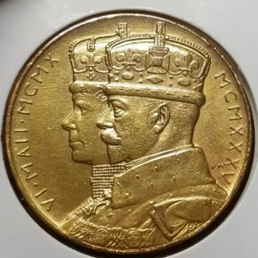 [BUNJANG] British South Africa 1935 George V &amp; Queen Mary Silver Jubilee Medal Coin / 영국령 남아프리카 미사용 1935년 조지5세&amp;메리왕비 은희년 메달.주화