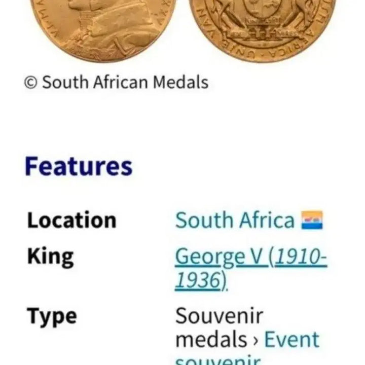 [BUNJANG] British South Africa 1935 George V &amp; Queen Mary Silver Jubilee Medal Coin / 영국령 남아프리카 미사용 1935년 조지5세&amp;메리왕비 은희년 메달.주화