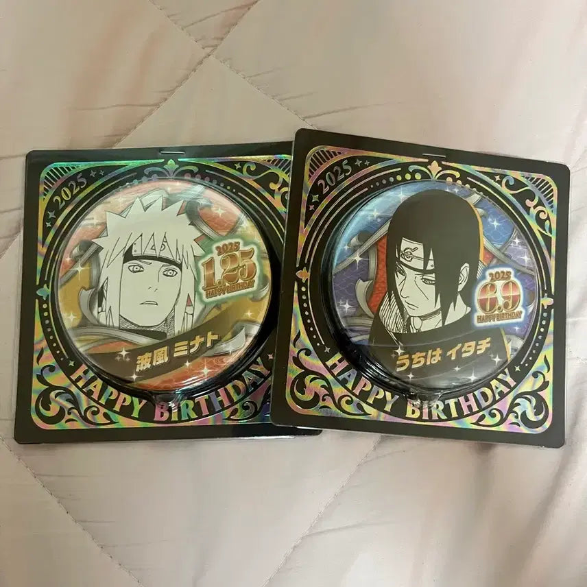 [BUNJANG] Naruto Minato Itachi Birthday Can Badge Bundle Set / 나루토 미나토 이타치 생일캔뱃지 일괄