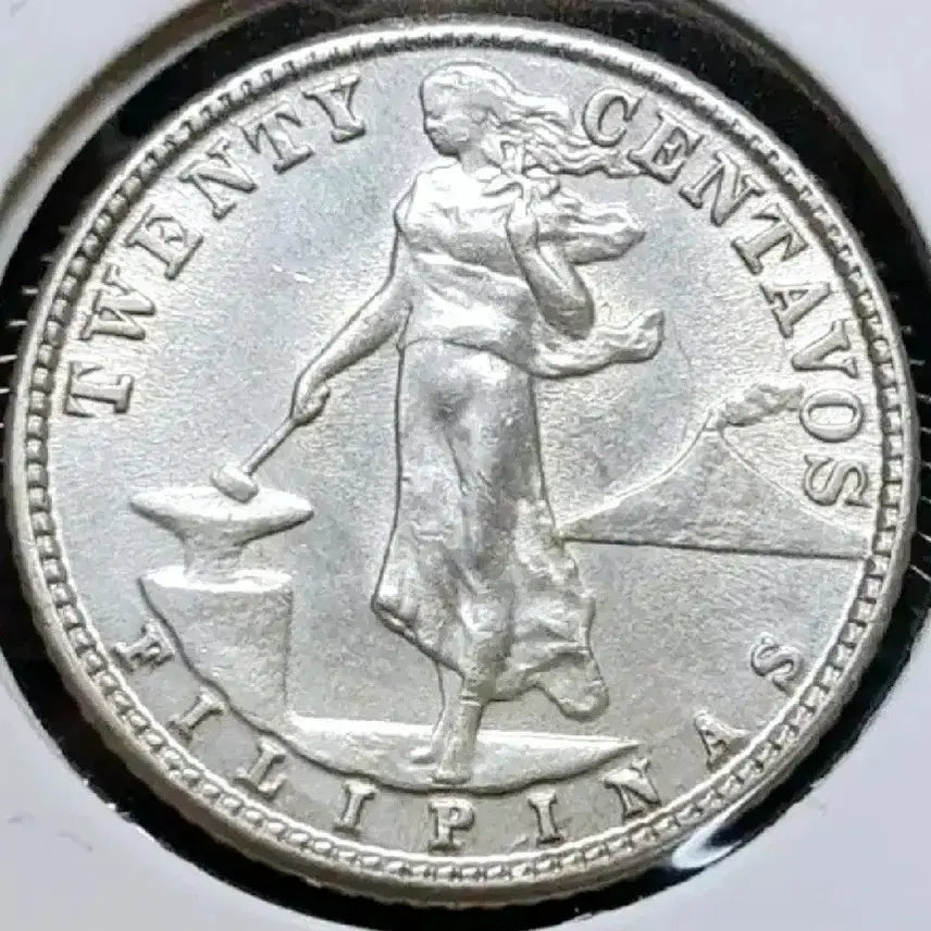[BUNJANG] 1945 Philippines Mint Condition 20 Centavos Silver Coin / [은화] 미국령 필리핀 미사용 1945년 20센타보스.외국주화 동전 화폐
