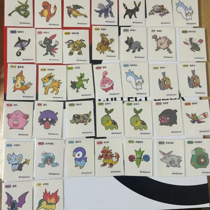 [BUNJANG] Pokemon Stickers Bundle Set (37 pcs) / 포켓몬띠부씰 시즌1~ 37장 일괄