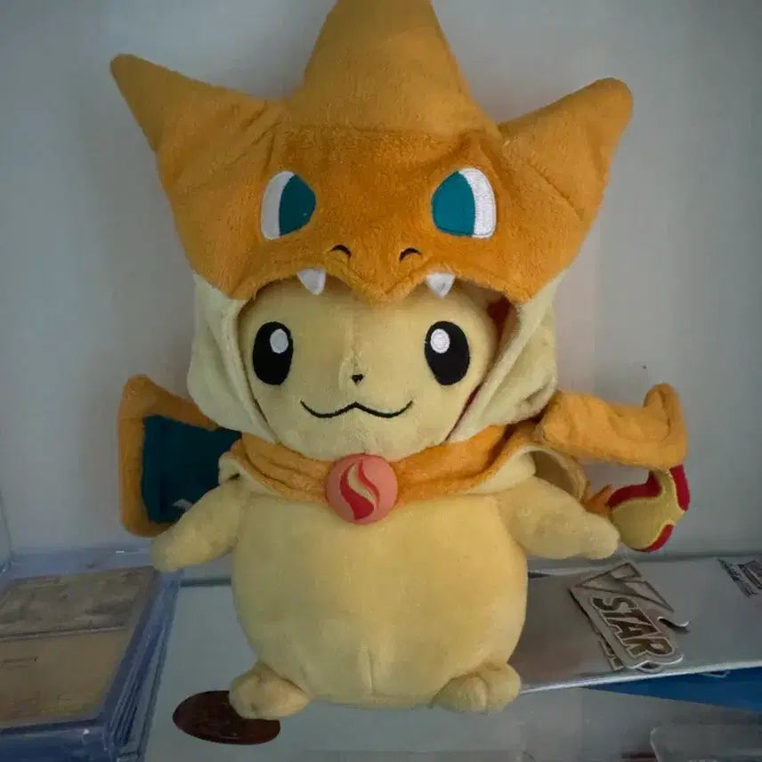 [BUNJANG] Mega Charizard X Poncho Chu Plush Doll / 메가리자몽 판쵸 츄 인형