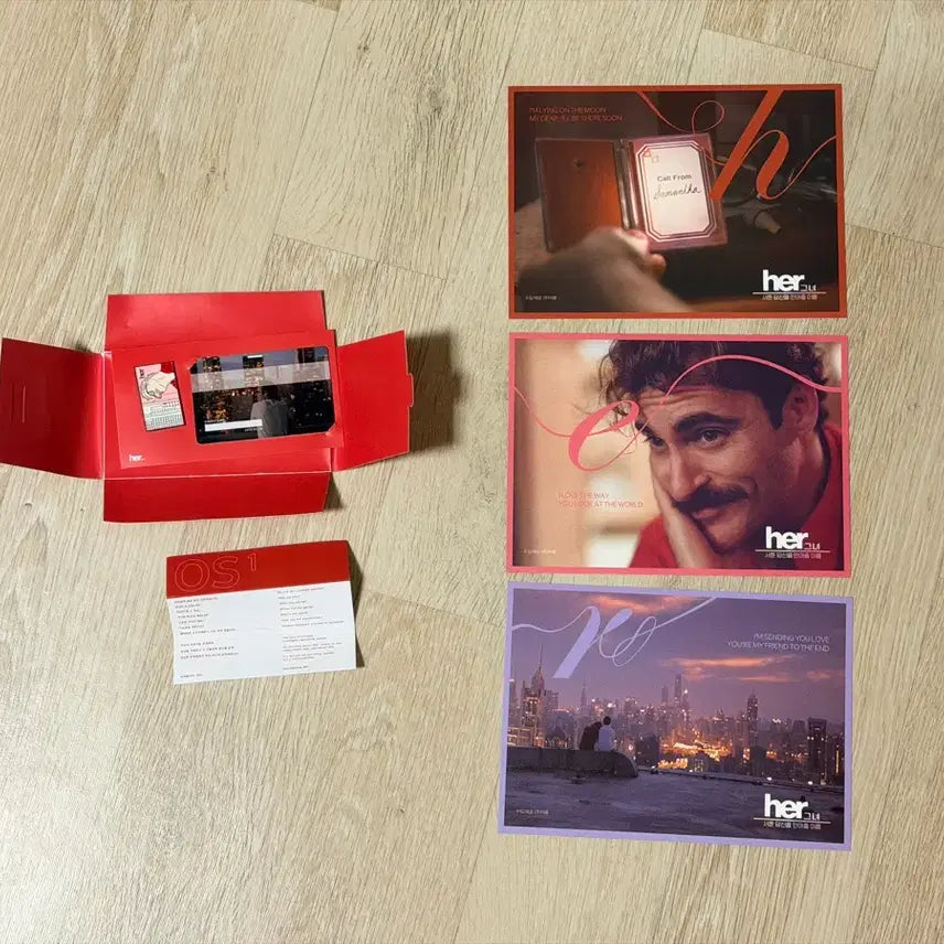 [BUNJANG] Her Movie Merchandise Badge + Postcard Set / <her 그녀> 굿즈패키지 뱃지+엽서 세트