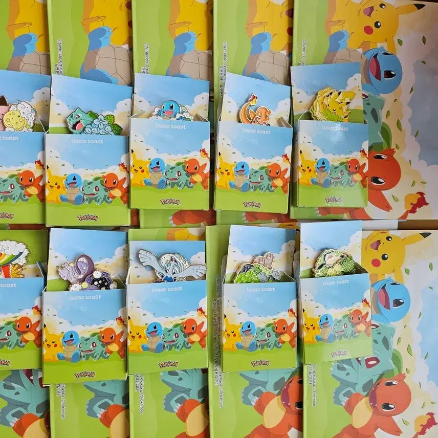 [BUNJANG] Pokemon Metal Badge 10-Piece Full Set / 이삭토스트 포켓몬 메탈 뱃지 10종 전종 세트 판매