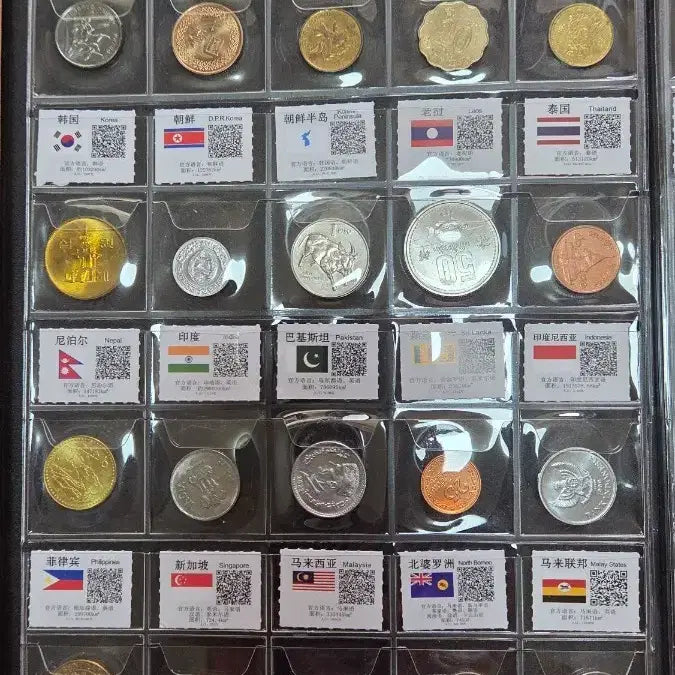 [BUNJANG] World Coin Collection Set (120 Coins) / 다국화 동전 컬렉션 세트 120점