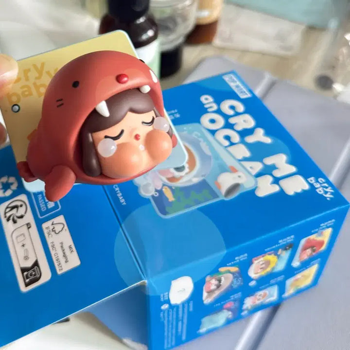 [BUNJANG] Pop Mart Crybaby Sea of Tears Pufferfish &amp; Seal Figure / 팝마트 크라이베이비 눈물바다 자석 피규오 노랑 복어 마그넷