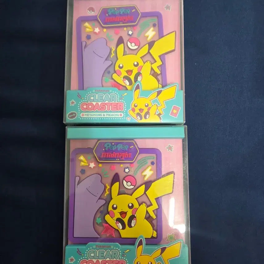 [BUNJANG] Pokemon Pop-up Midnight Pikachu Transparent Coaster / [포켓몬 팝팝 미드나잇] 투명 코스터(피카츄)