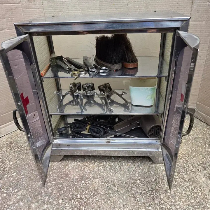 [BUNJANG] Vintage Barber Shop Cabinet / 옛날   이발소  사용하던   기구
