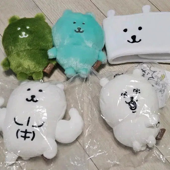 [BUNJANG] Nongdam Bear Mascot Bundle Set (Leather Tag Included) / 일괄) 농담 곰 나가노 일괄 가죽택 컬러 민트 녹차 모기잡 근육 마스코트