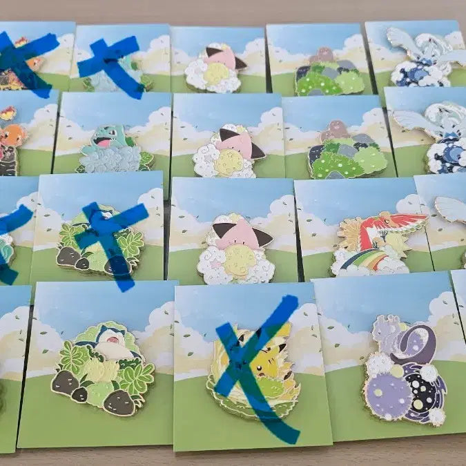 [BUNJANG] Pokemon Collaboration Badge Set / 이삭 포켓몬 뱃지(원가 이하 포함,2개 이상 할인,이전 시리즈 포함)