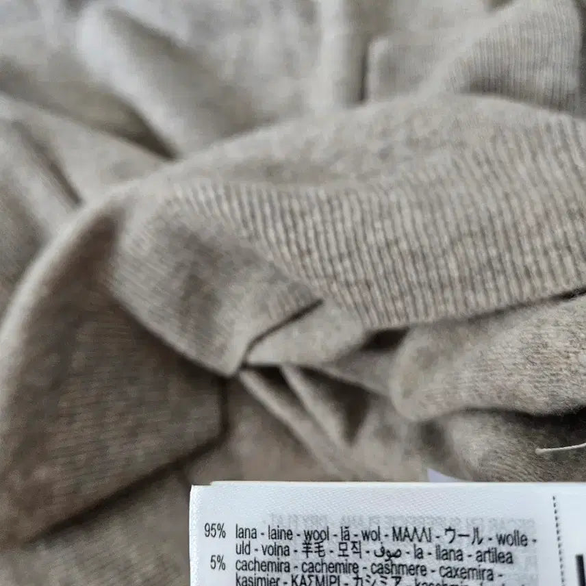 [BUNJANG] Zara Wool Cashmere Knit Polo Shirt Beige / [m] 자라 울 캐시미어 니트 폴로 셔츠 베이지