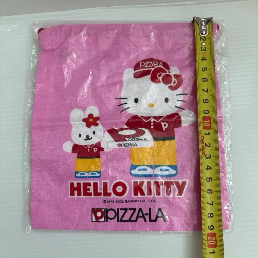 [BUNJANG] Sanrio Hello Kitty Pizza Drawstring Pouch / 산리오 헬로키티 피자 고전 빈티지 조리개 파우치