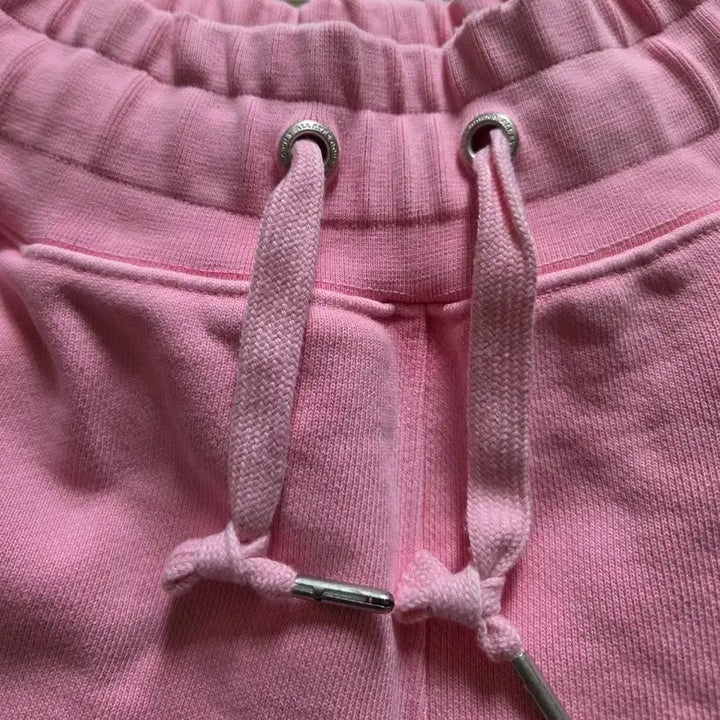 [BUNJANG] ALL EYES DOWN Pink Washed Training Shorts / 올아이즈다운 핑크 워싱 츄리닝 반바지