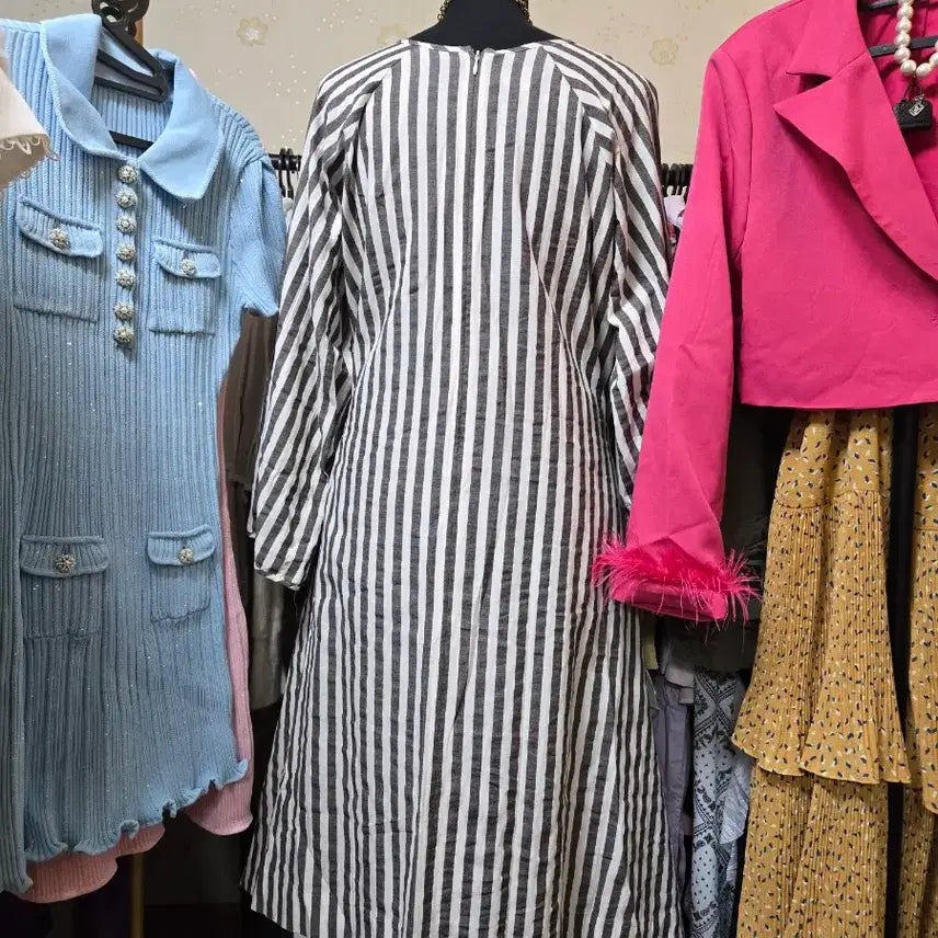 [BUNJANG] Stripe Long Dress / 스트라이프 원피스