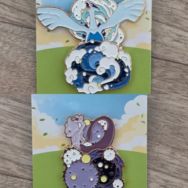 [BUNJANG] Isaac Toast Pokémon Badges Lugia &amp; Mewtwo / 이삭토스트 포켓몬 뱃지 뮤츠