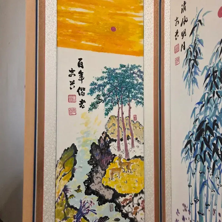 [BUNJANG] Kim Jong Won Six-Panel Folding Screen / 동양화가 김종원 의 6폭짜리 병풍