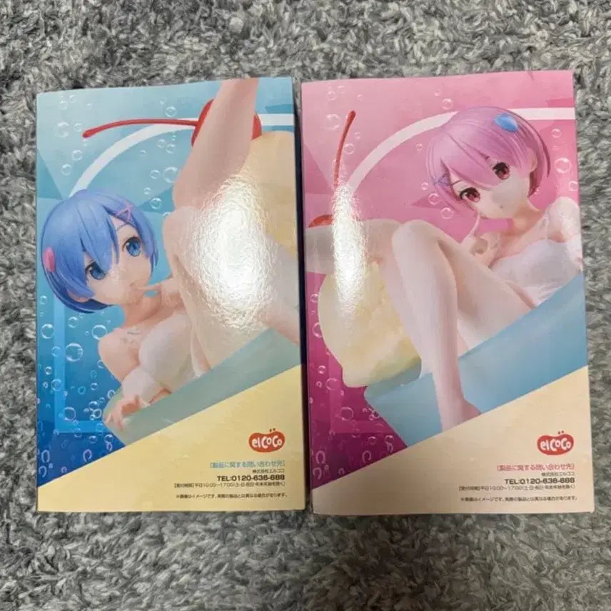 [BUNJANG] Re:Zero Cream Soda Rem &amp; Ram Figure Bundle Set / 리제로 크림소다 렘 람 피규어 일괄양도
