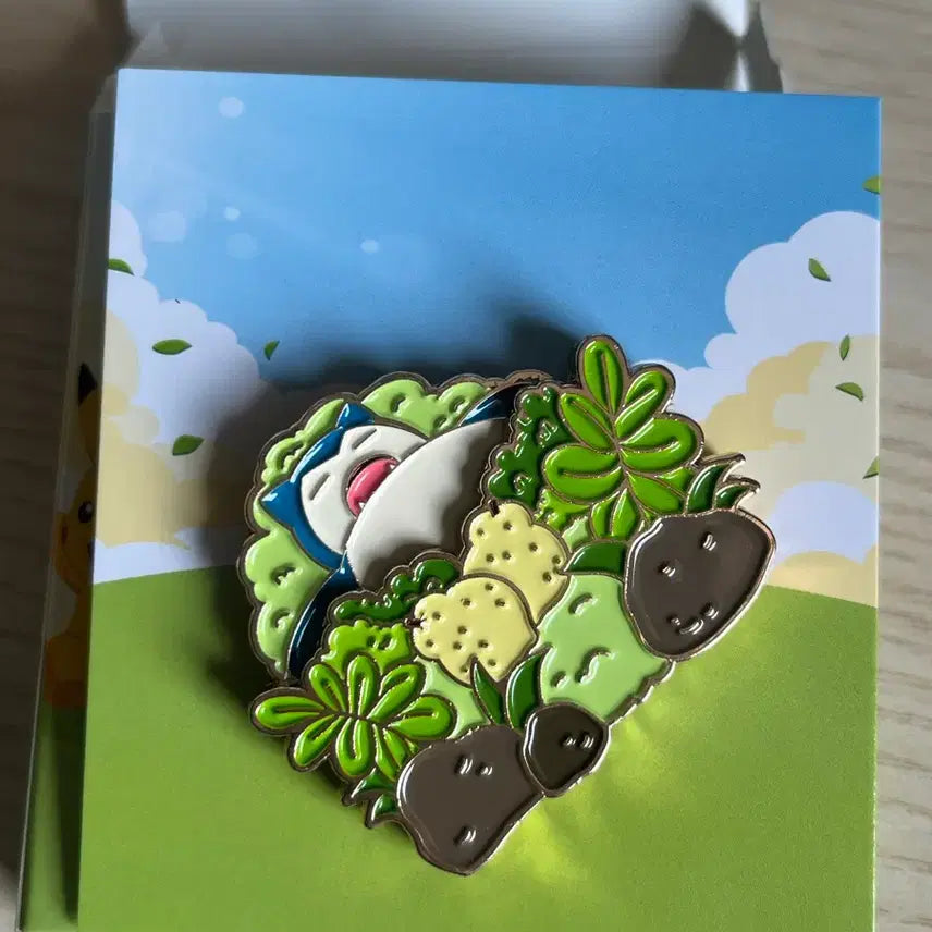 [BUNJANG] Pokemon Snorlax &amp; Dugtrio Pin Badge Bundle Set / 일괄 잠만보 닥트리오 핀뱃지 이삭토스트 포켓몬스터 콜라보